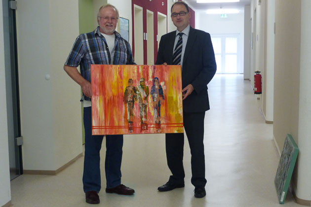 Dieter Rutkowski mit dem Geschäftsführer Michael Veihelmann