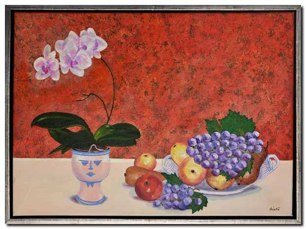 Obstschale mit Orchidee